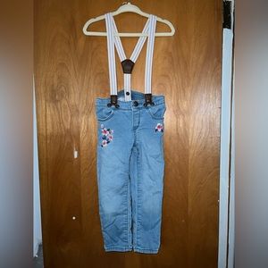 Toddler 3T Baby B’gosh Jeans With Suspenders